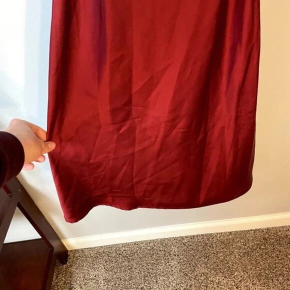 Show Me Your Mumu Verona Cowl Neck Dress in Dark Red Size Small - Picture 13 of 16